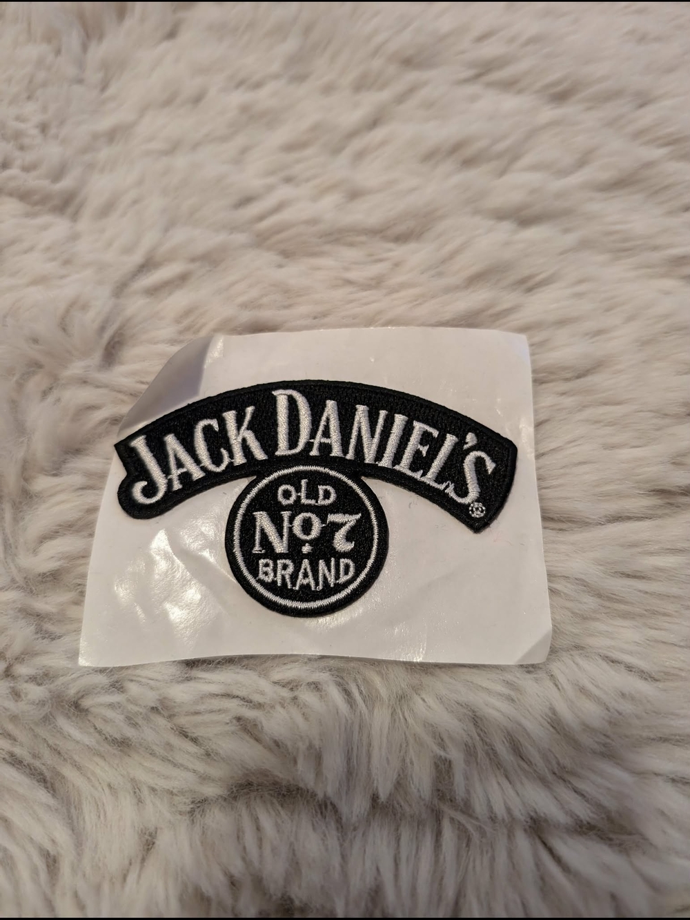 Jack Daniels Black and White Embroidered Patch